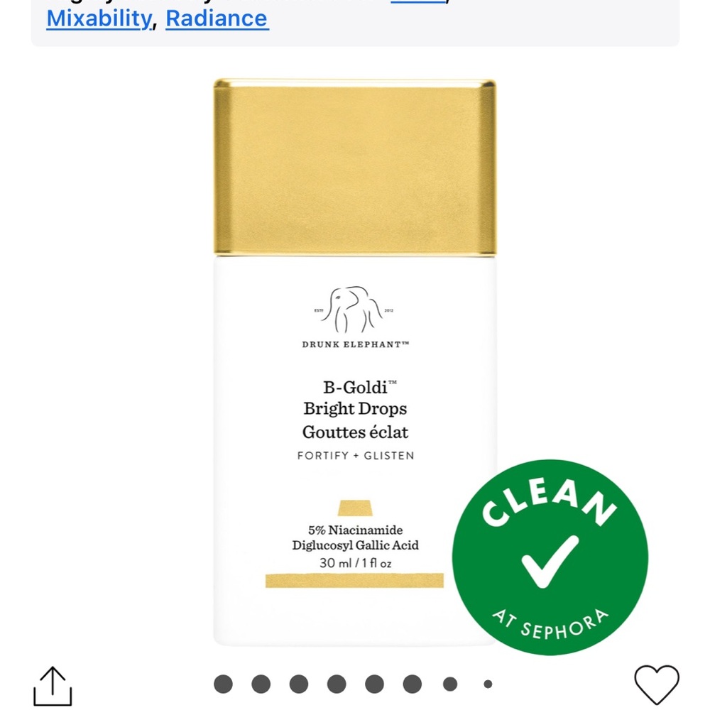 Brand new in Box Drunk Elephant B-Goldi Bright Drops - Gold & White